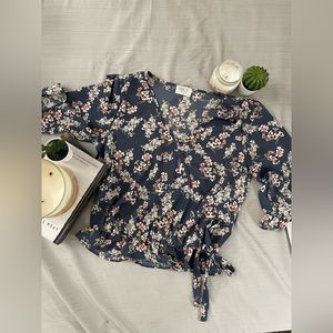 Multicolor floral patterned top